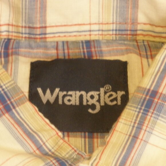 Wrangler Pearl Snap Vintage 90s Button Up Mens Shirt Size S Yoked Long Sleeve - Picture 3 of 10